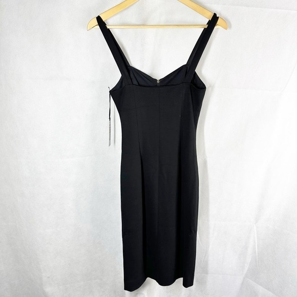 L’AGENCE Knit Ponte Little Black Dress Size US 2 Black - Picture 2 of 7